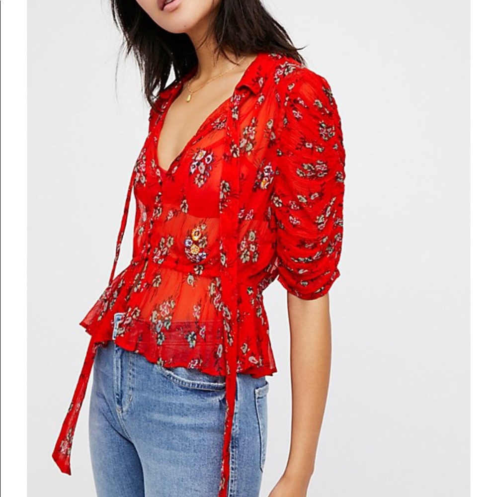 Free People Buttercup Embellished Button Down